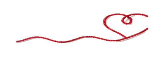A heart shape made of yarn
